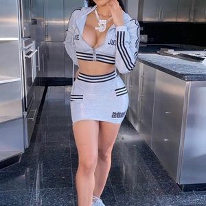 Shane Justin 2 piece glitter skirt set